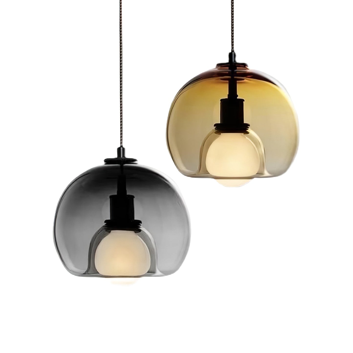 CozyNest - Elegant Black and Gold Pendant Light