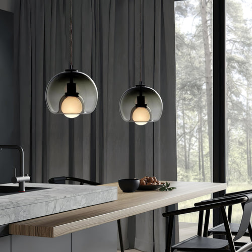 CozyNest - Elegant Black and Gold Pendant Light