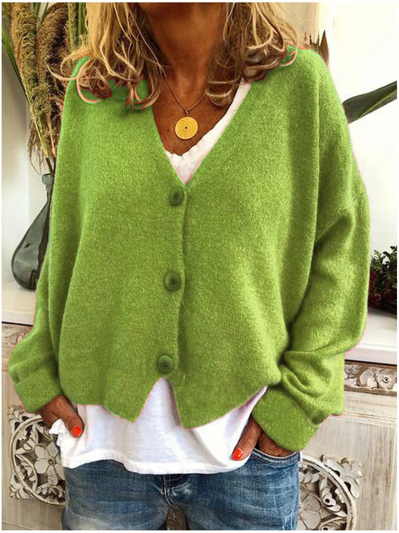 Luna – Cozy V-Neck Knit Women's Cardigan