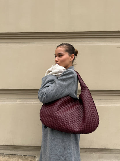 Solaya – Women's Everyday Statement Bag | Wine Red Shoulder Bag