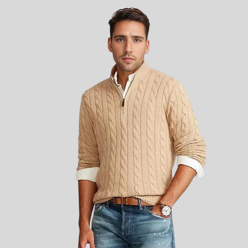Eliot – Men’s Casual Cable Knit Sweater