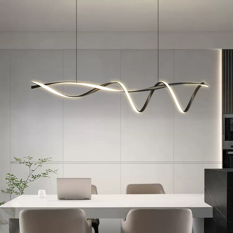 LumiChic - Modern Black LED Chandelier