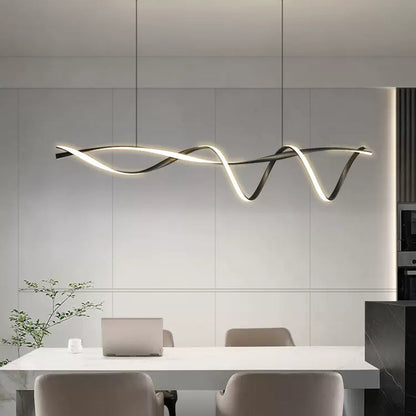 LumiChic - Modern Black LED Chandelier