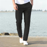 Men's Casual Lightweight Linen Trousers