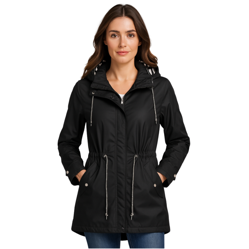 Women's Waterproof Trench Coat with Hood