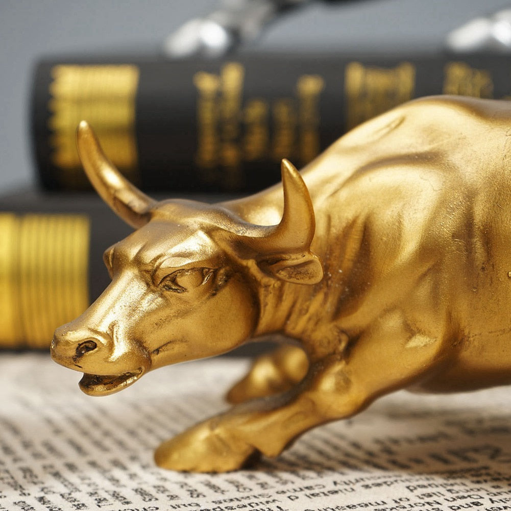 BullVanguard - Elegant Resin Bull Statue Symbolizing Strength & Success-3