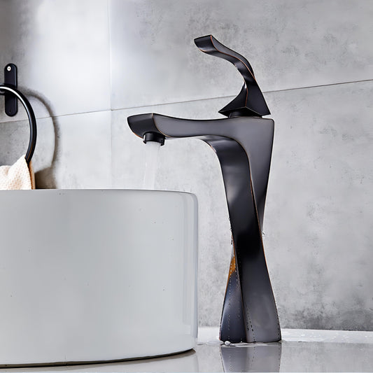 Variant image for TwistLuxe - Modern Bathroom Faucet with Unique Twisted Design and Single Lever Control-1