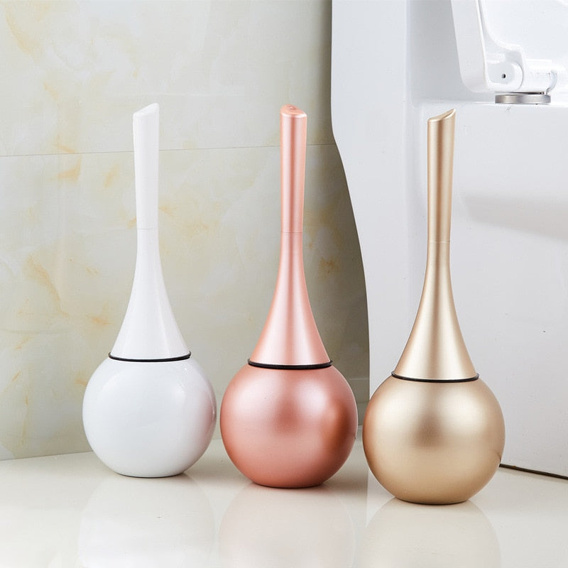 LuxeClean – Sleek Silicone Toilet Brush with Hygienic Design