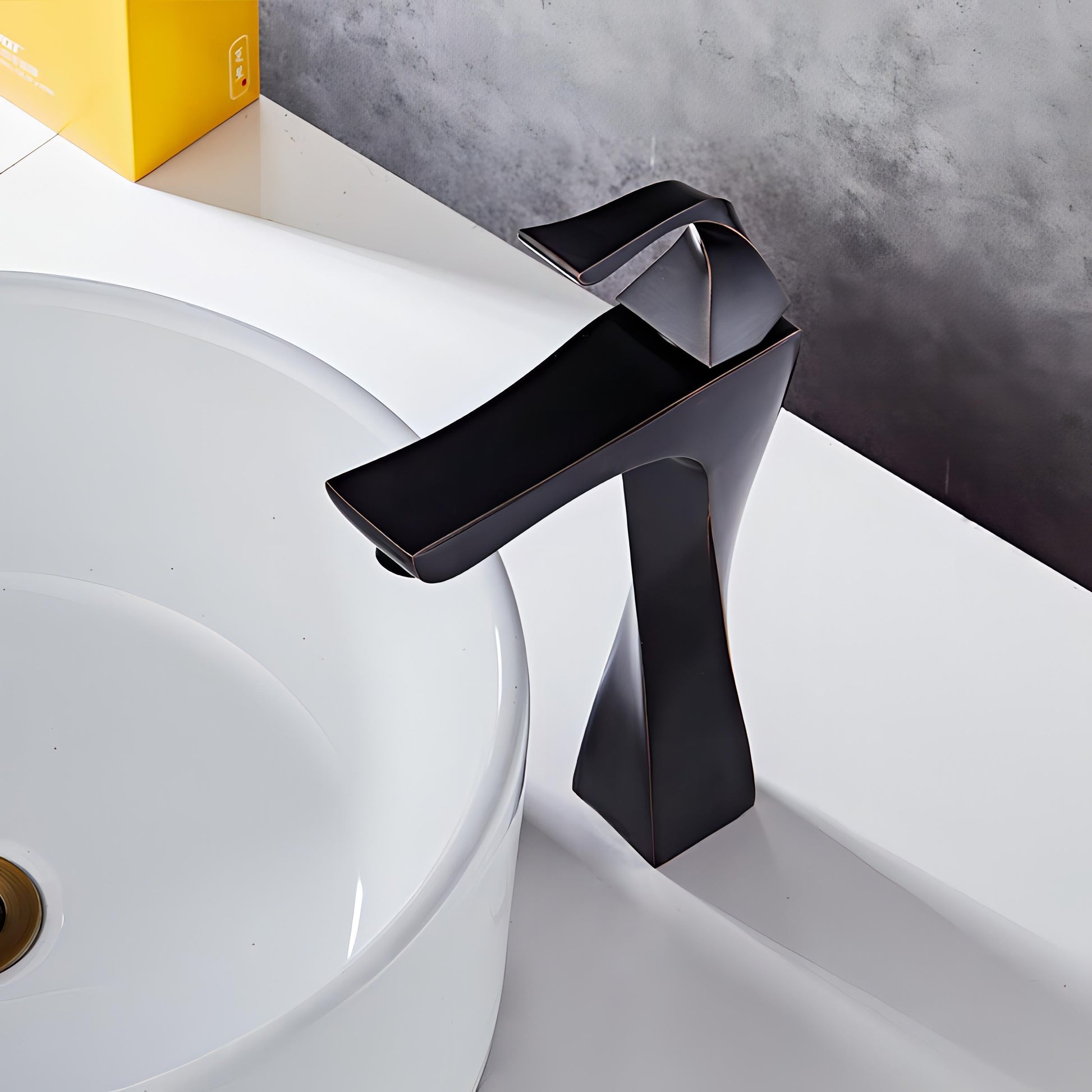 TwistLuxe - Modern Bathroom Faucet with Unique Twisted Design and Single Lever Control-5