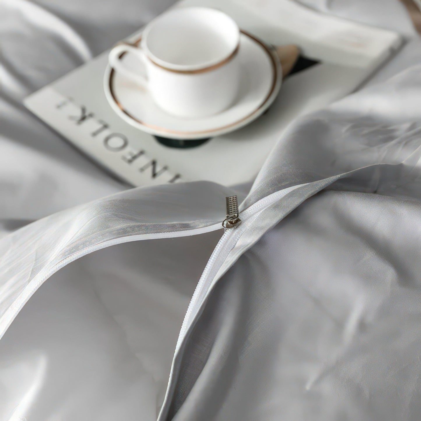 Luxurious Grey Bedding Set - 100% Egyptian Cotton Sheets, 600 Thread Count Duvet Covers-4