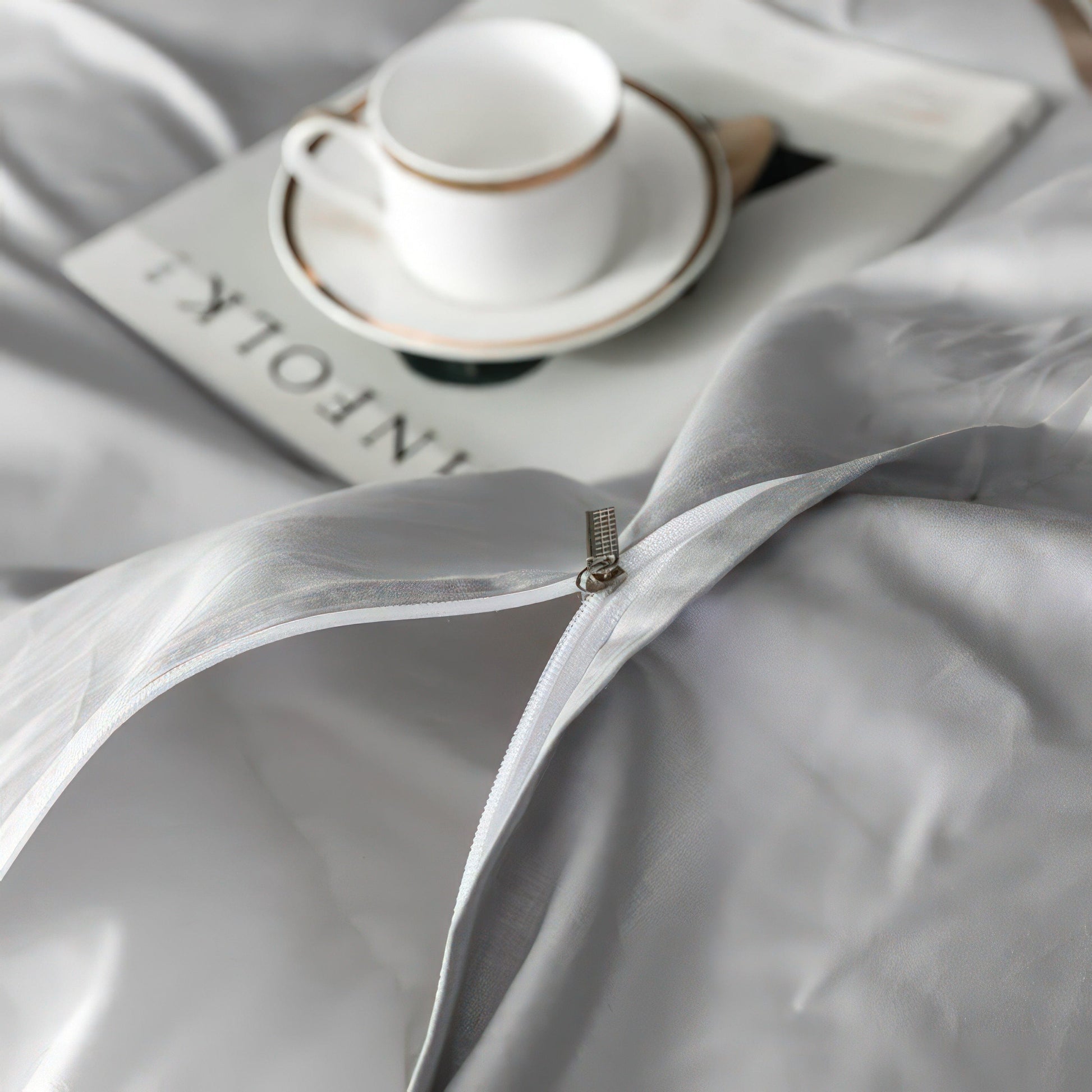 Luxurious Grey Bedding Set - 100% Egyptian Cotton Sheets, 600 Thread Count Duvet Covers-4
