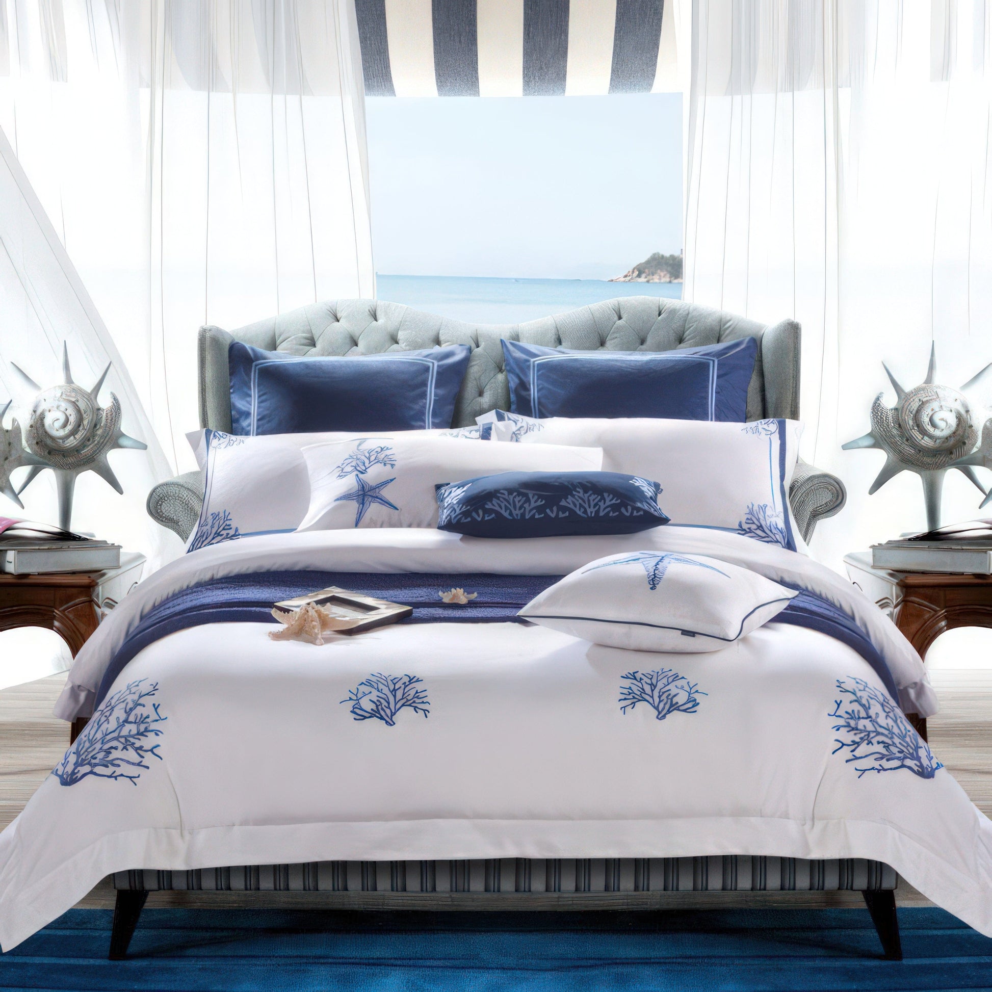 Variant image for 600 Thread Count Egyptian Cotton Bedding Set with Duvet Covers & Pillowcases-1