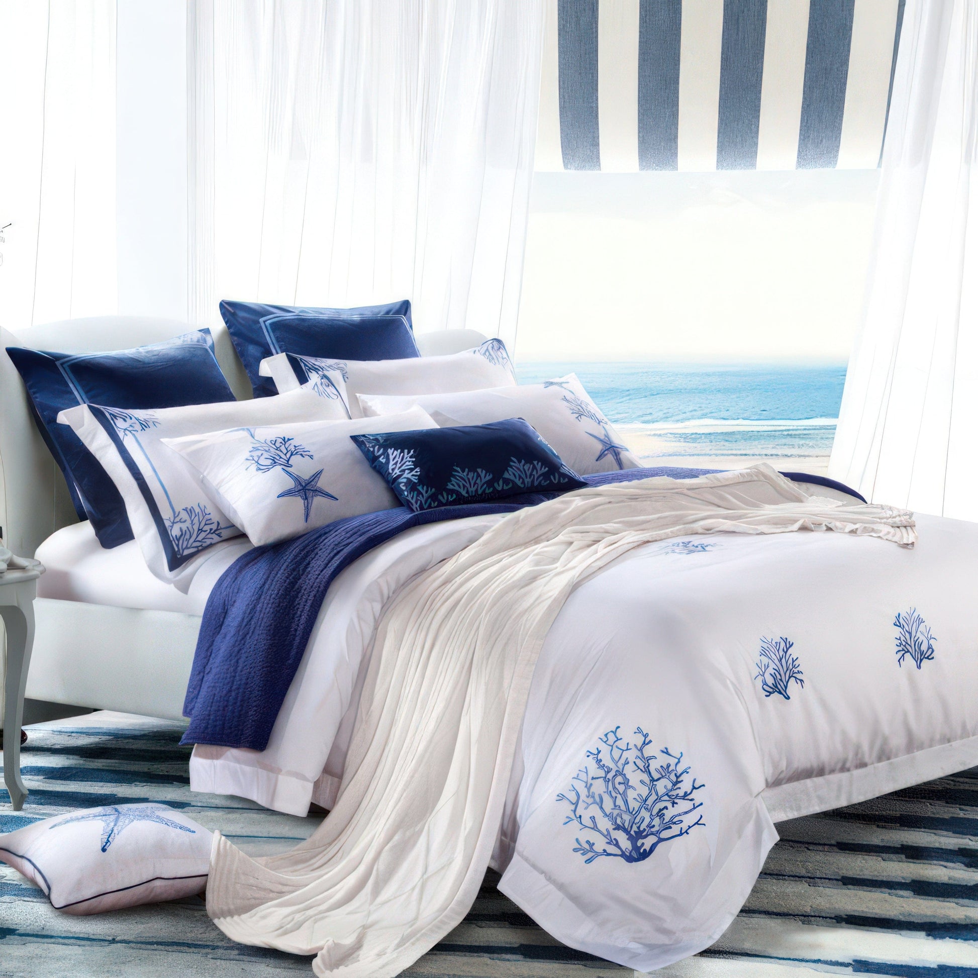 600 Thread Count Egyptian Cotton Bedding Set with Duvet Covers & Pillowcases-2