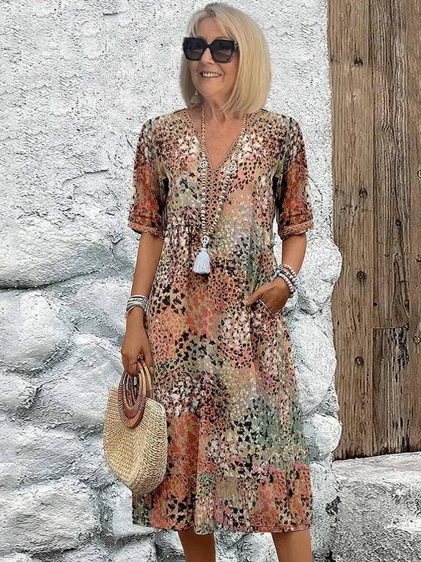 Harper | Midi Dress – Cotton, Floral, Elegant Women's Fashion 0