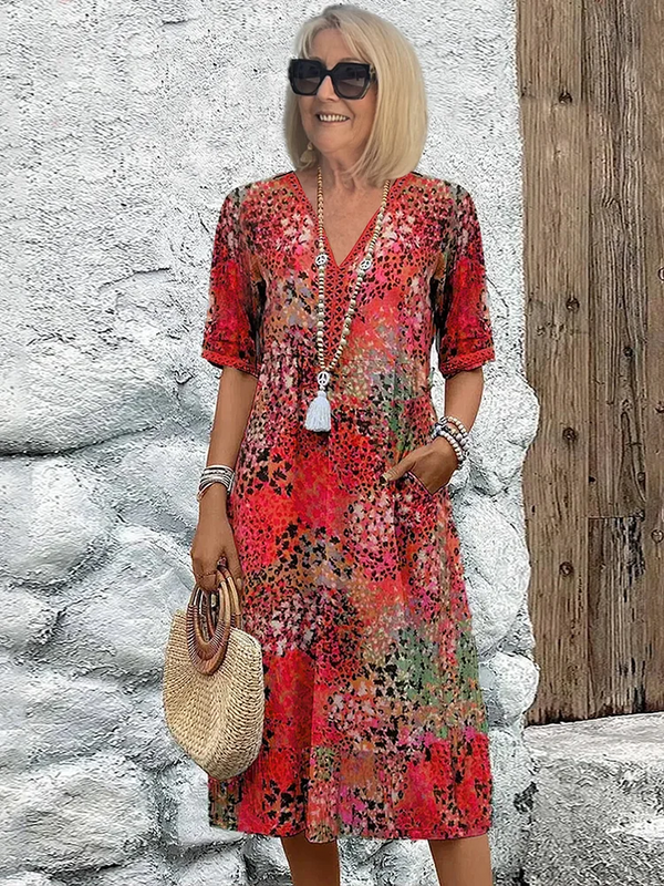 Harper | Midi Dress – Cotton, Floral, Elegant Women's Fashion 7