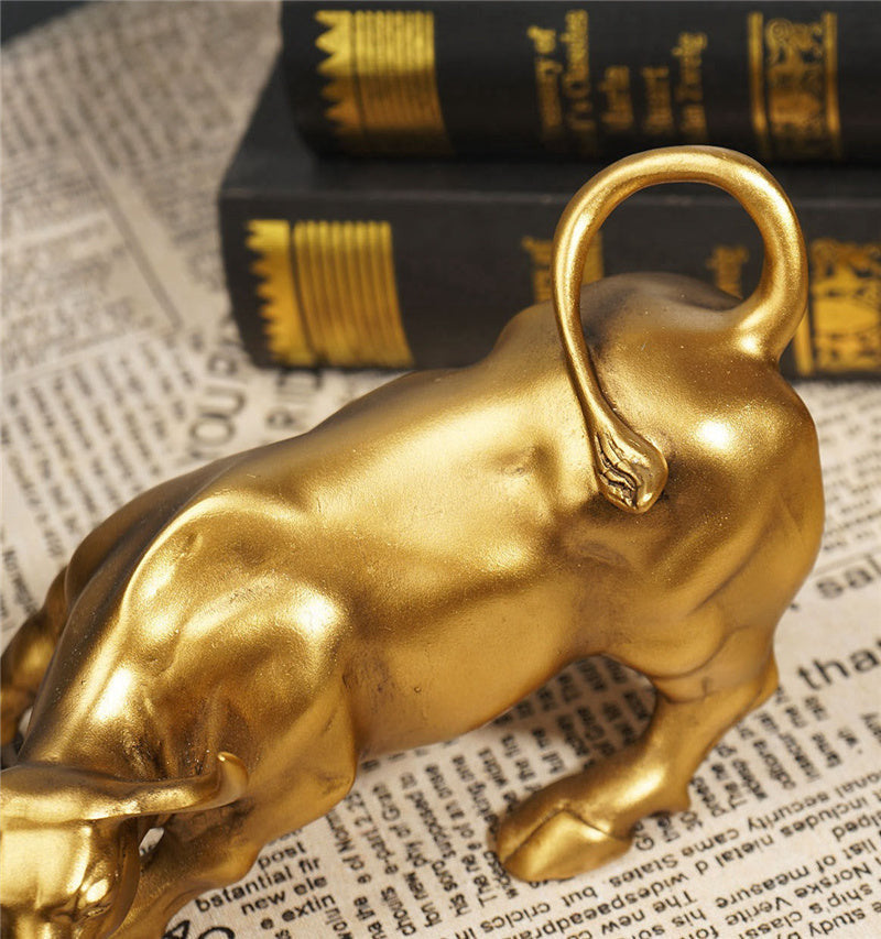 BullVanguard - Elegant Resin Bull Statue Symbolizing Strength & Success-4