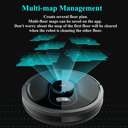ABIR X8 Robot Vacuum Cleaner - 6500PA Suction, Laser Navigation, Smart Home Mop-4