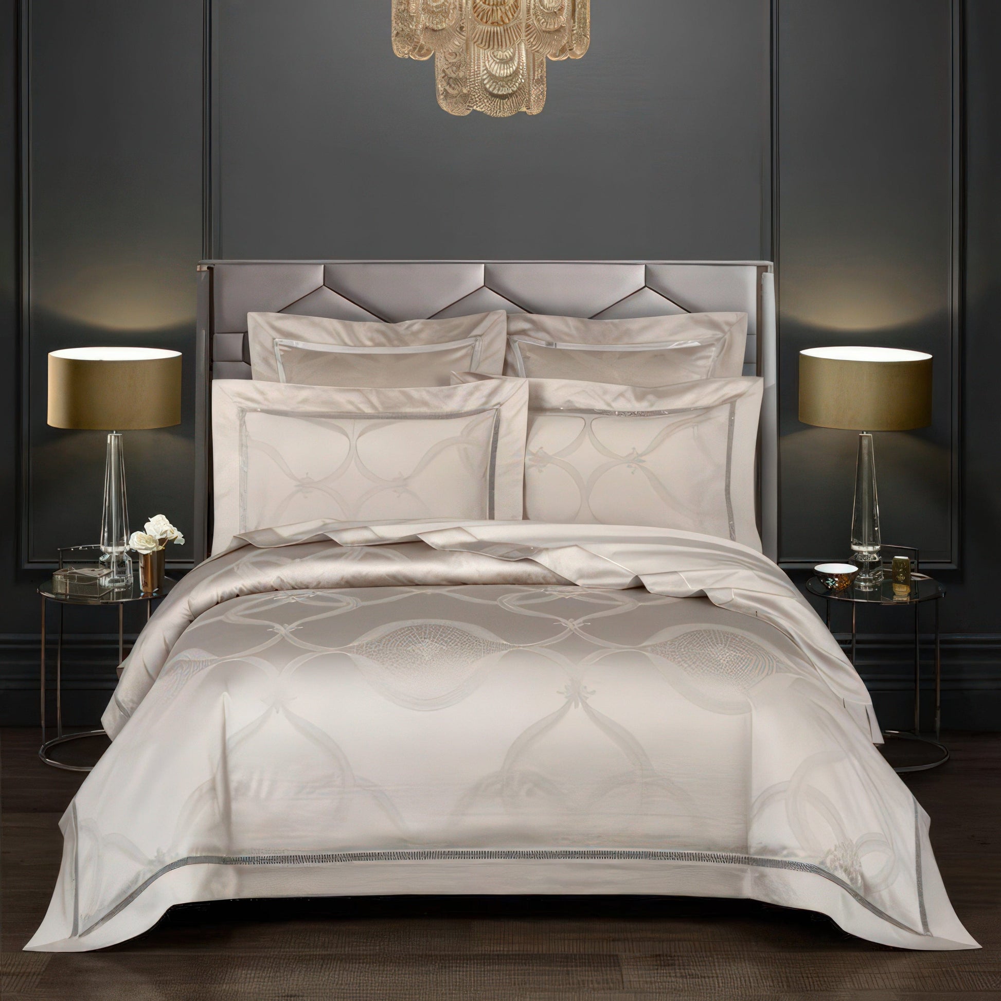 Variant image for Vintage Jacquard - Luxurious 1000 Thread Count Bedding Set with Duvet Covers-1