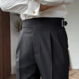 Men’s High-Waist Pleated Trousers