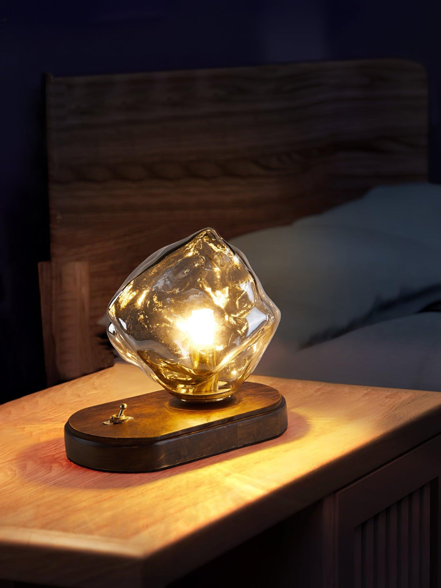 LumaStone - Modern Ice Stone Glass Table Lamp