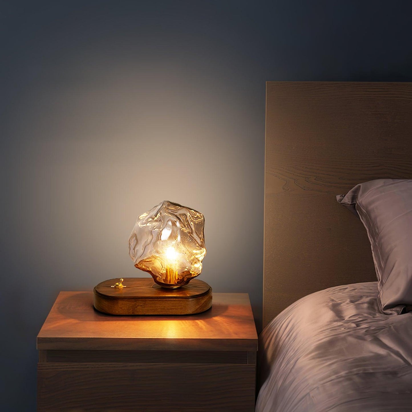 LumaStone - Modern Ice Stone Glass Table Lamp