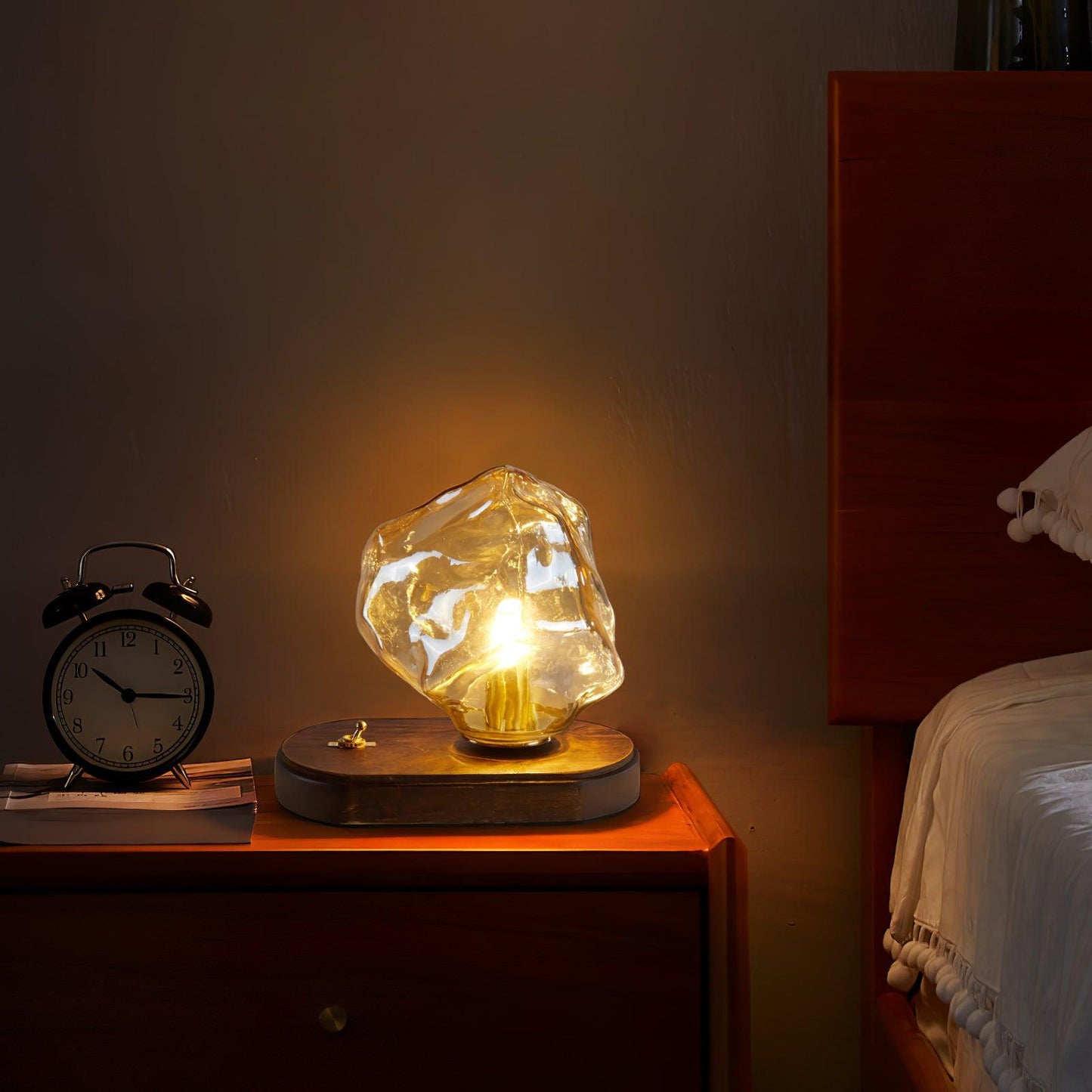 LumaStone - Modern Ice Stone Glass Table Lamp