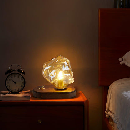 LumaStone - Modern Ice Stone Glass Table Lamp