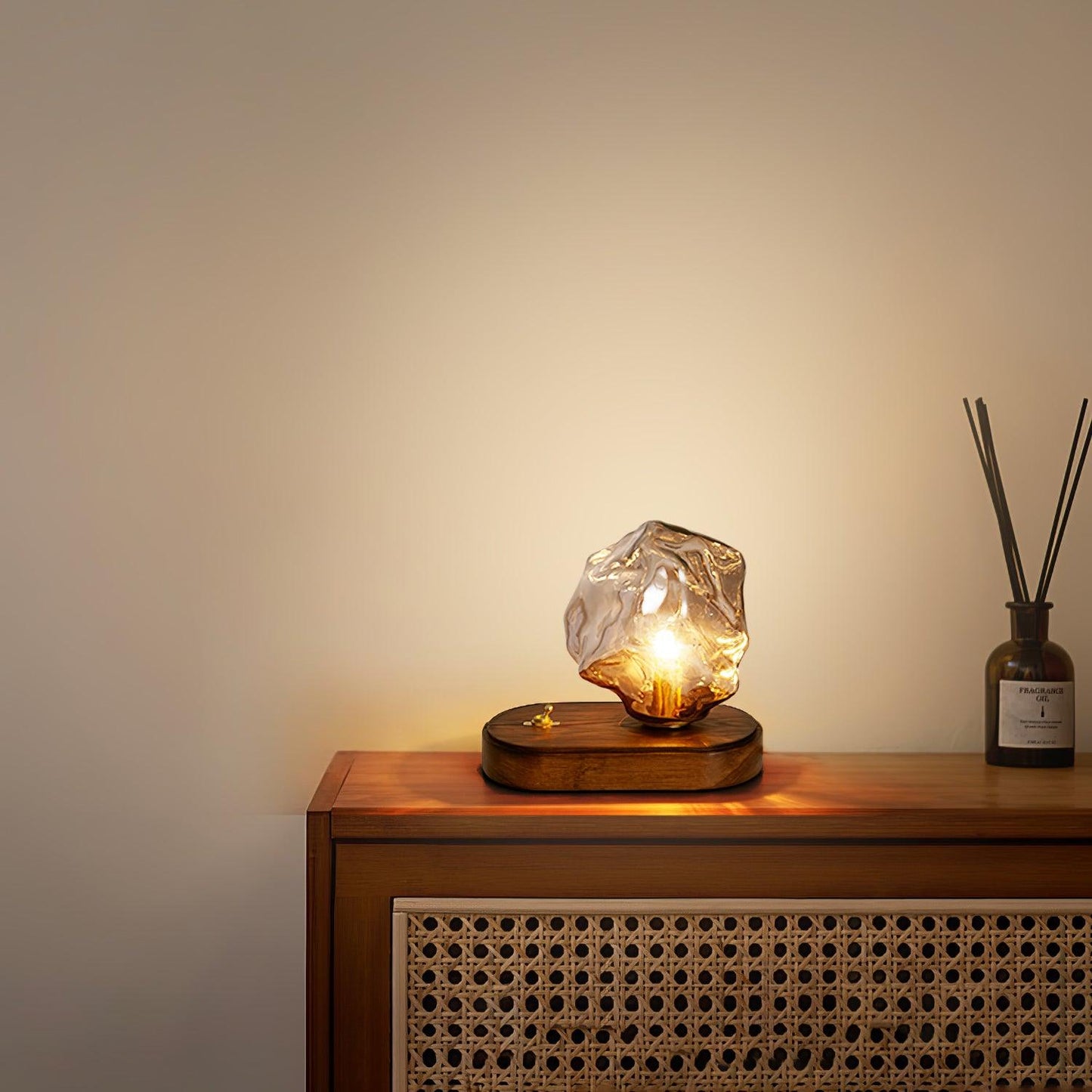 LumaStone - Modern Ice Stone Glass Table Lamp