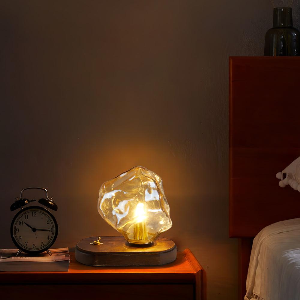 LumaStone - Modern Ice Stone Glass Table Lamp