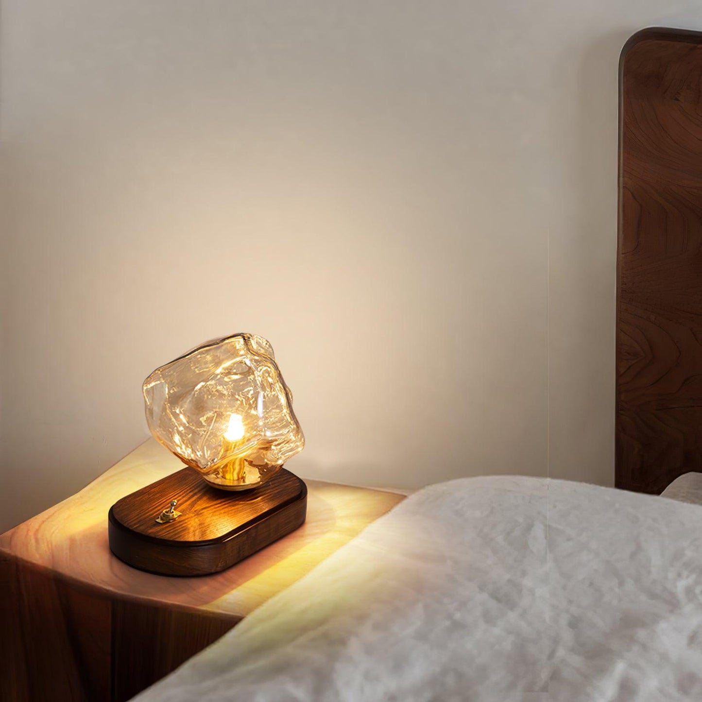 LumaStone - Modern Ice Stone Glass Table Lamp