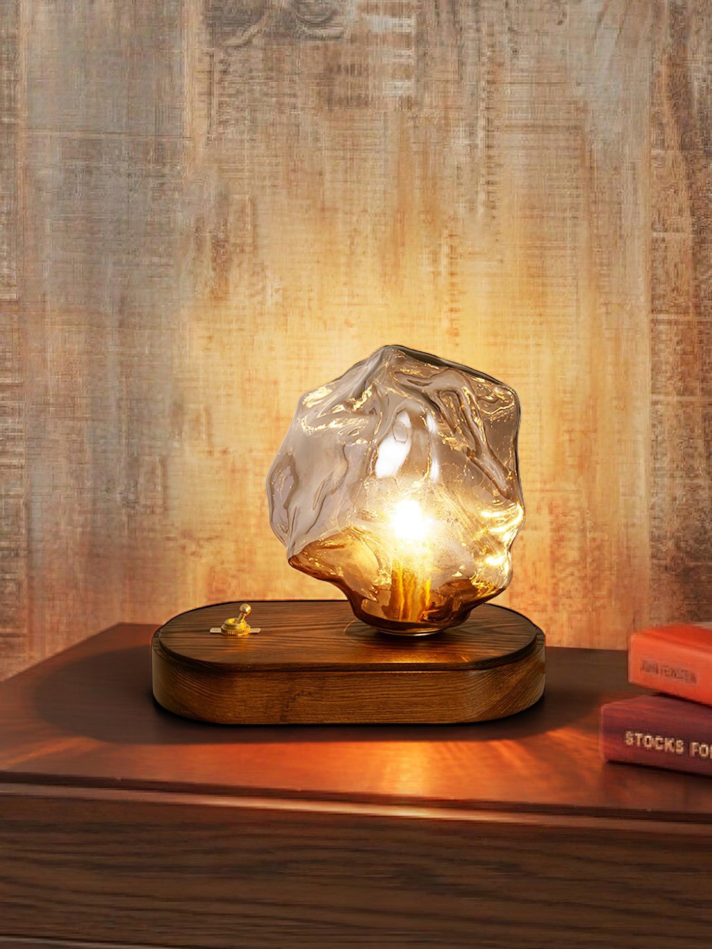 LumaStone - Modern Ice Stone Glass Table Lamp