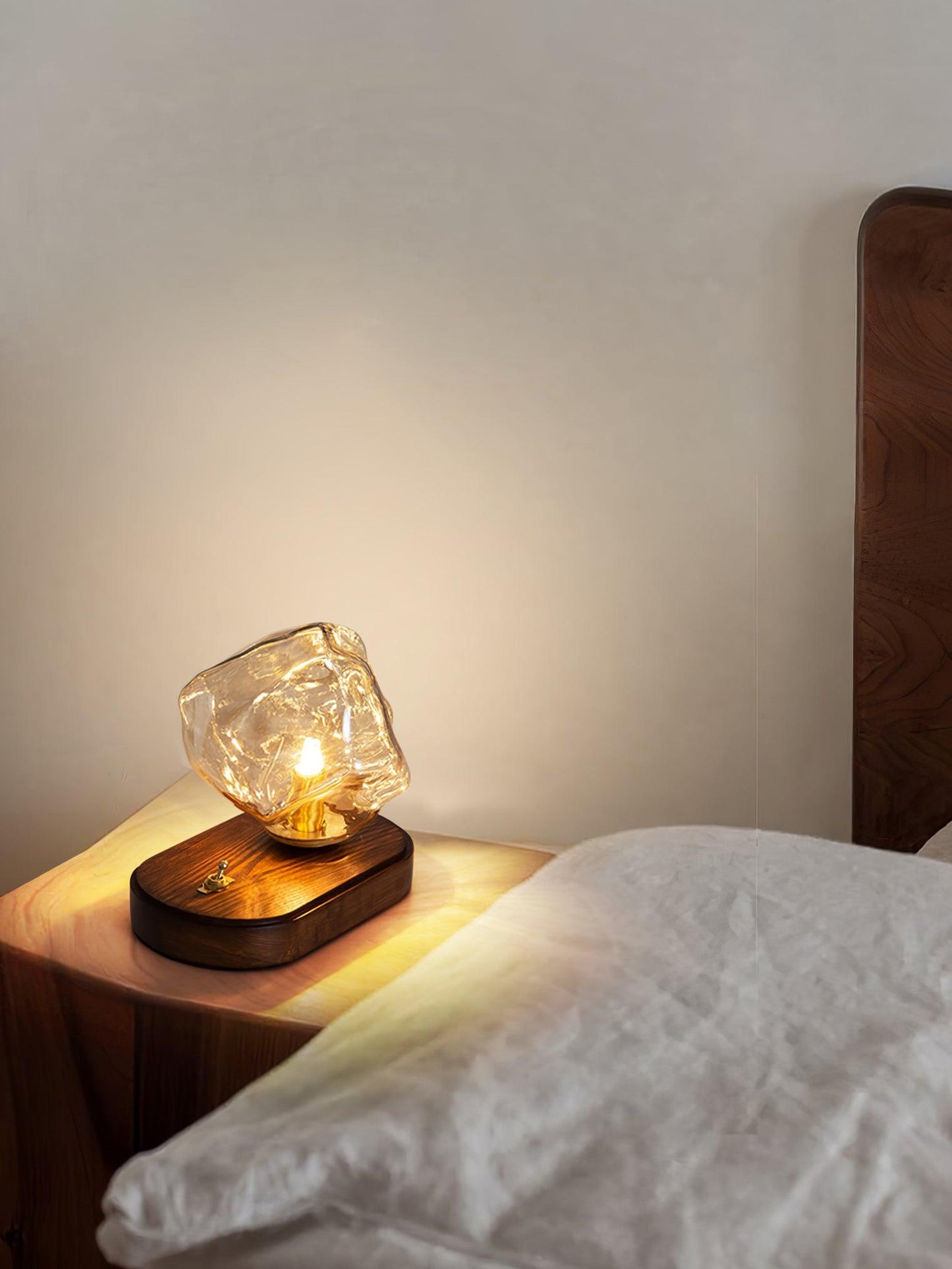 LumaStone - Modern Ice Stone Glass Table Lamp