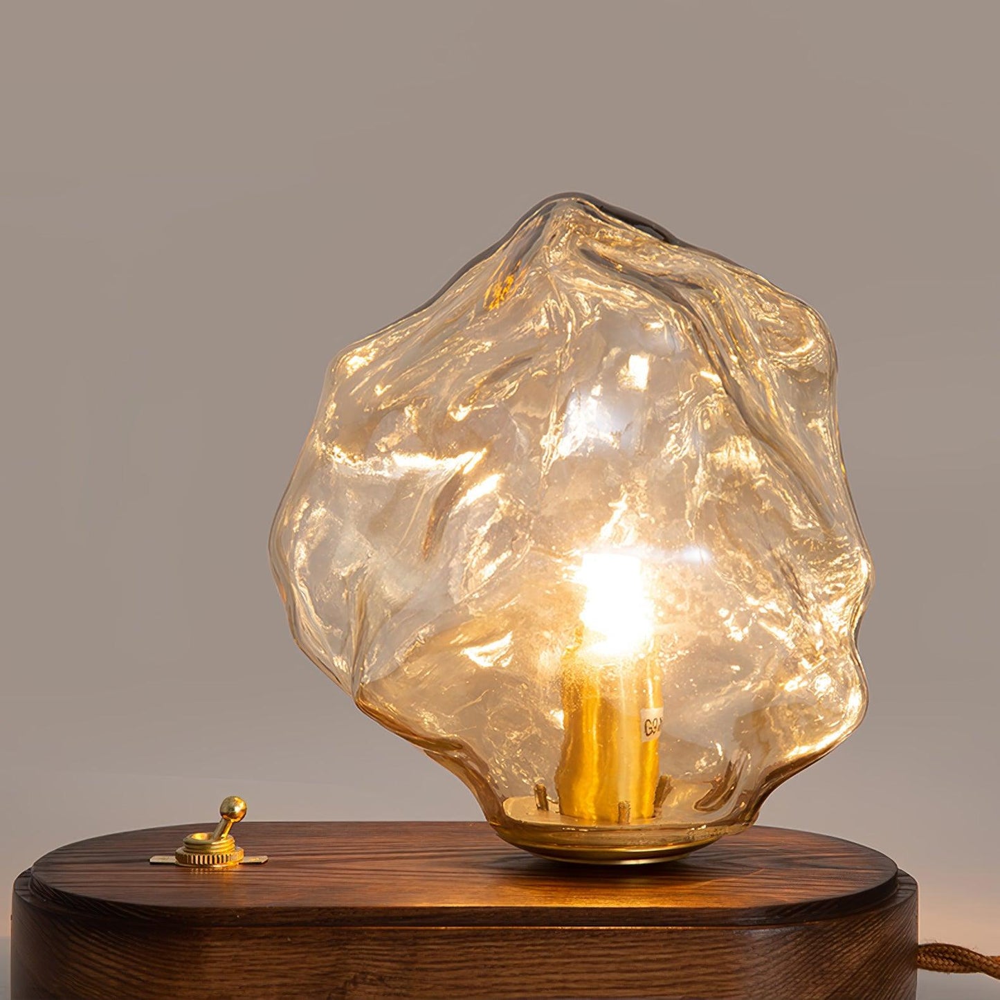 LumaStone - Modern Ice Stone Glass Table Lamp