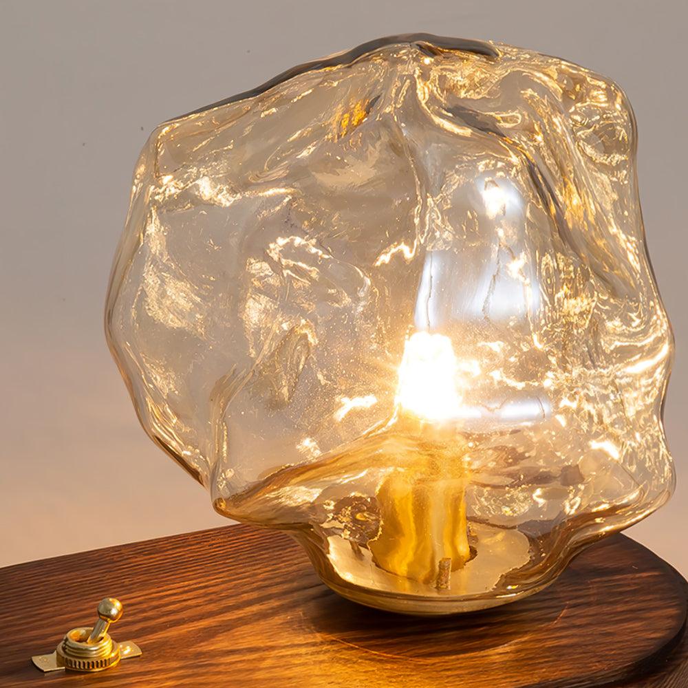 LumaStone - Modern Ice Stone Glass Table Lamp