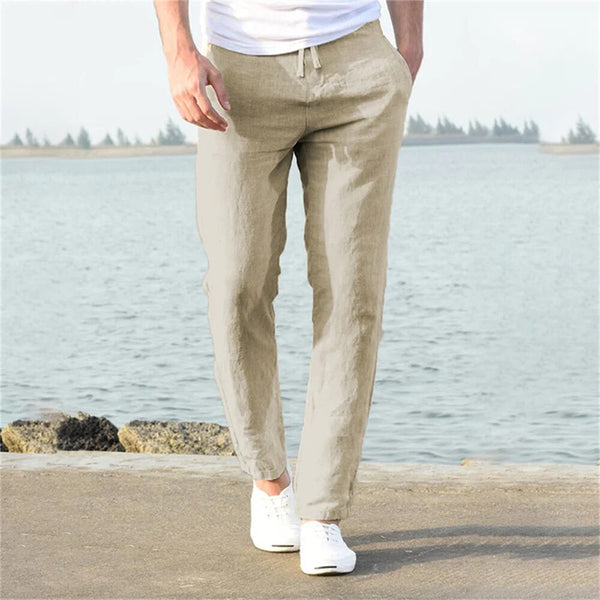 Men's Casual Lightweight Linen Trousers