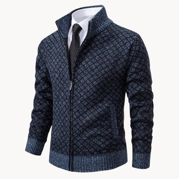 Luca – Men’s Jacquard Knit Turtleneck Sweater