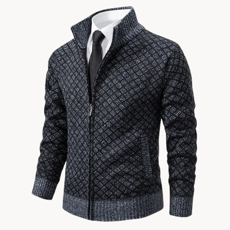 Luca – Men’s Jacquard Knit Turtleneck Sweater