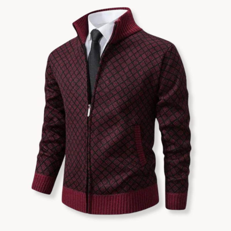 Luca – Men’s Jacquard Knit Turtleneck Sweater