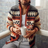 Harlow – Men's Zip-Up Jacquard Cardigan