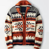 Harlow – Men's Zip-Up Jacquard Cardigan