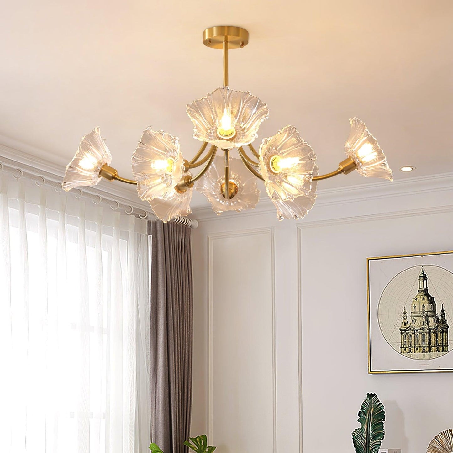 Lumiéra - Kalin Floral Glass Chandelier