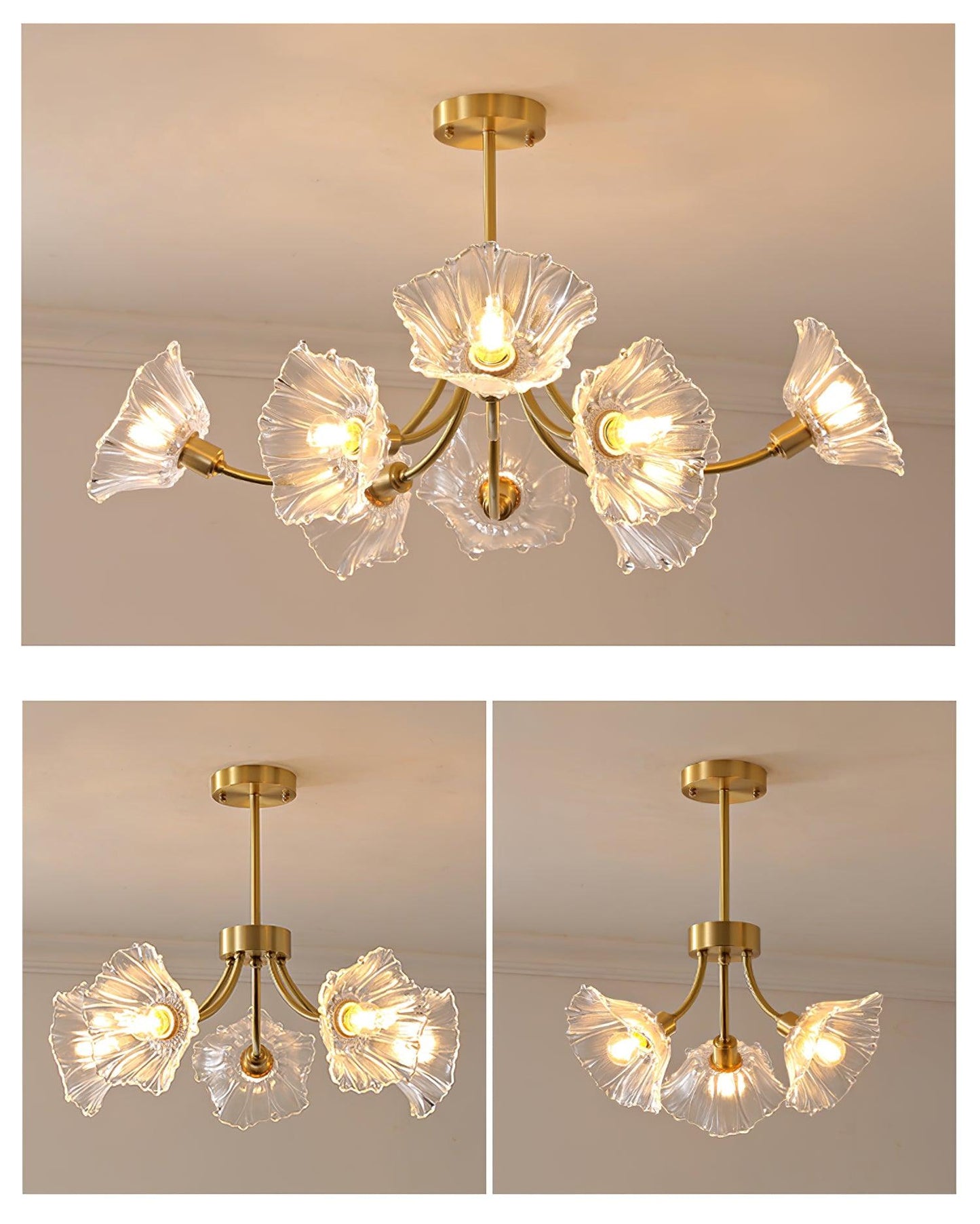Lumiéra - Kalin Floral Glass Chandelier