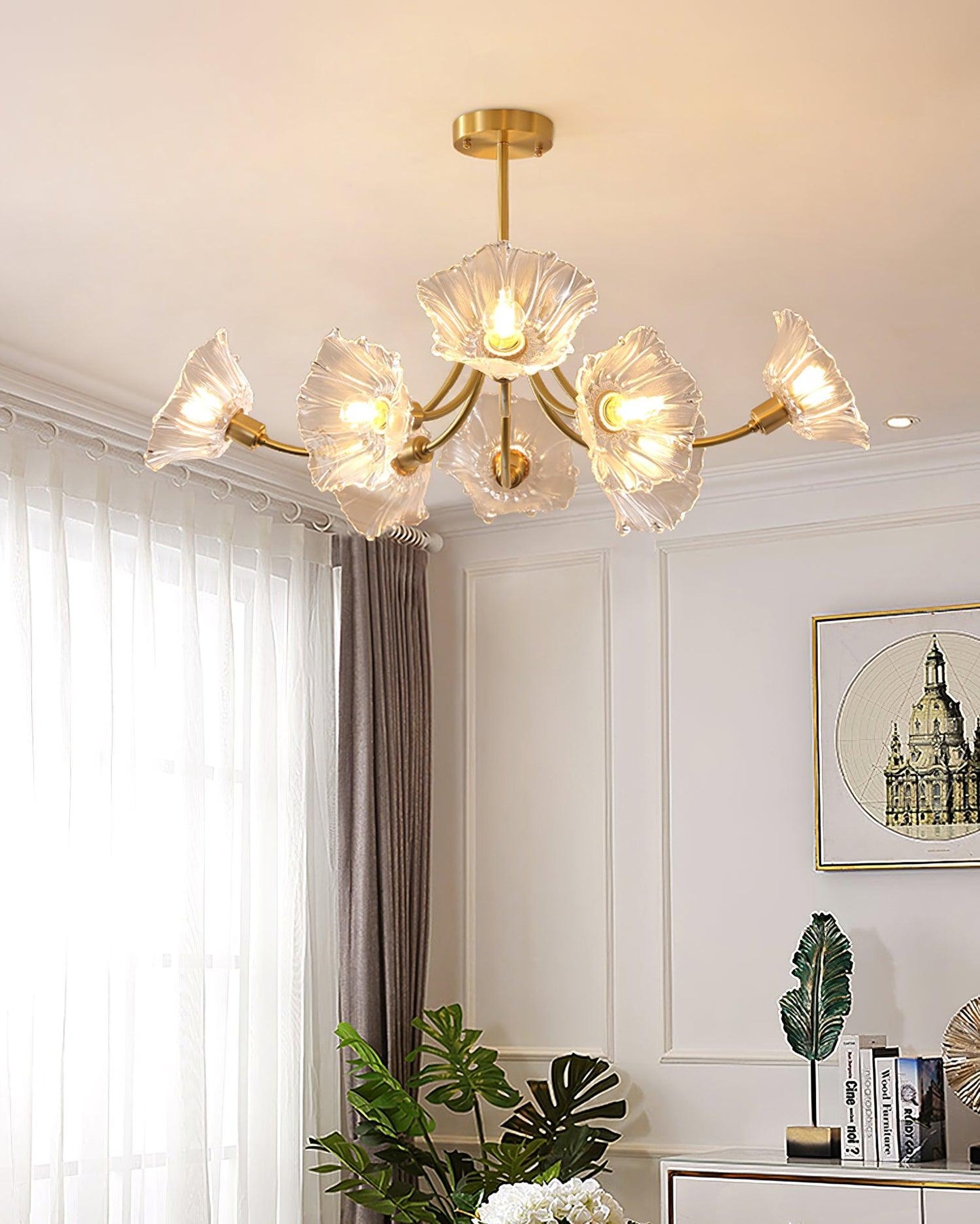 Lumiéra - Kalin Floral Glass Chandelier