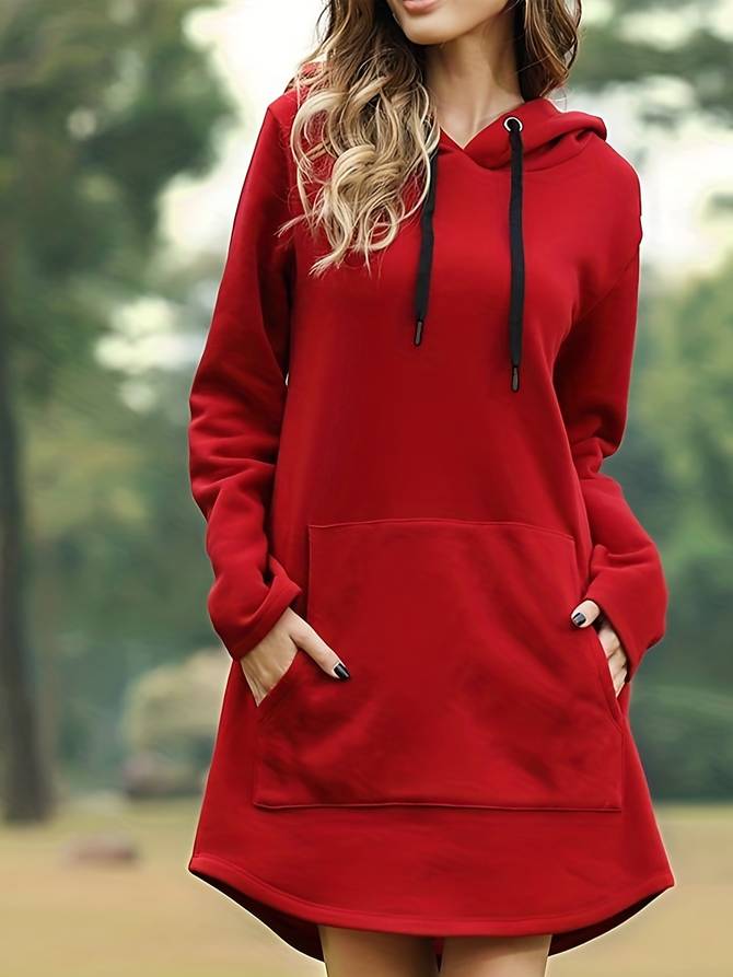 Laura | Casual long-sleeved hoodie dress 0