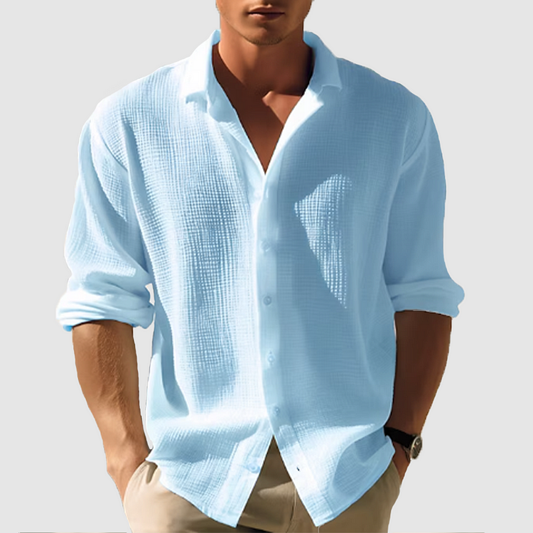 Luca | Men's long-sleeved shirt made of high-quality cotton 0