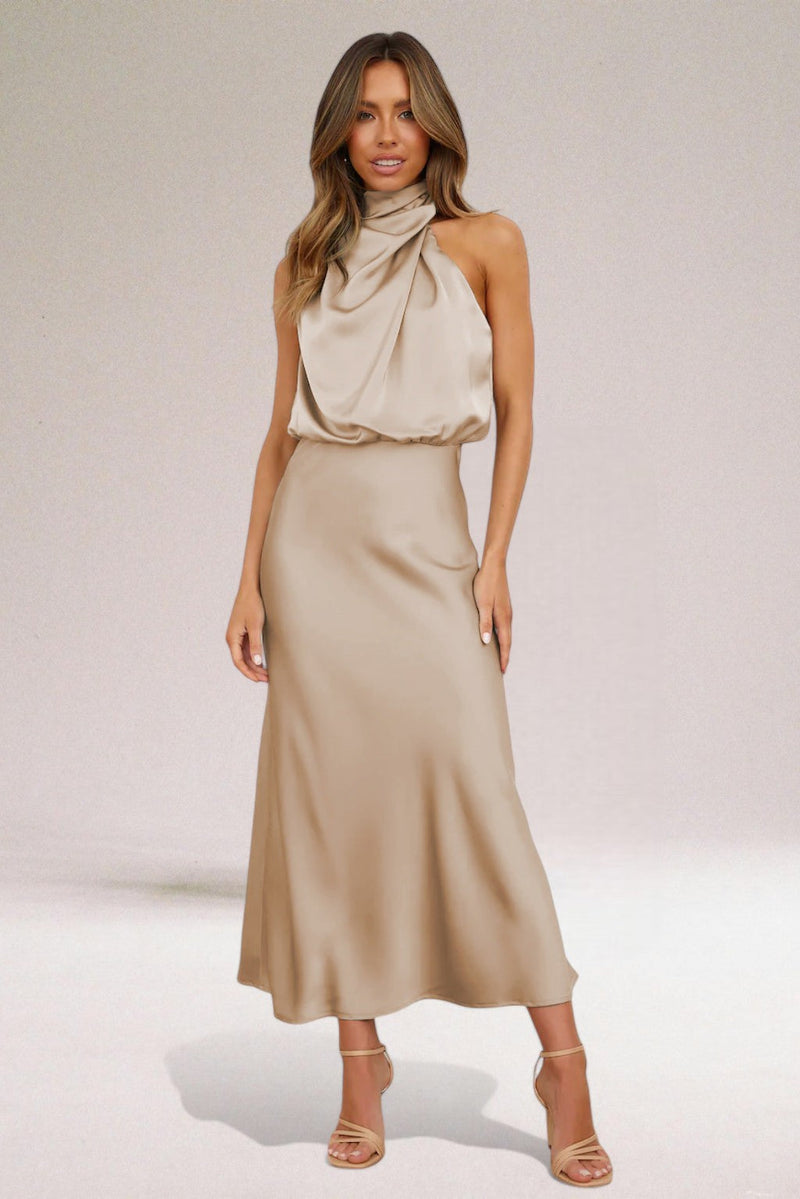 Maria | Glamorous satin dress 6