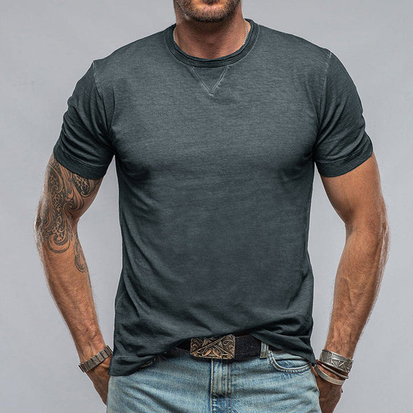 Men's Cotton Blend Relaxed Fit Crew Neck T-Shirt – Short Sleeve Casual Top for Everyday Wear 0