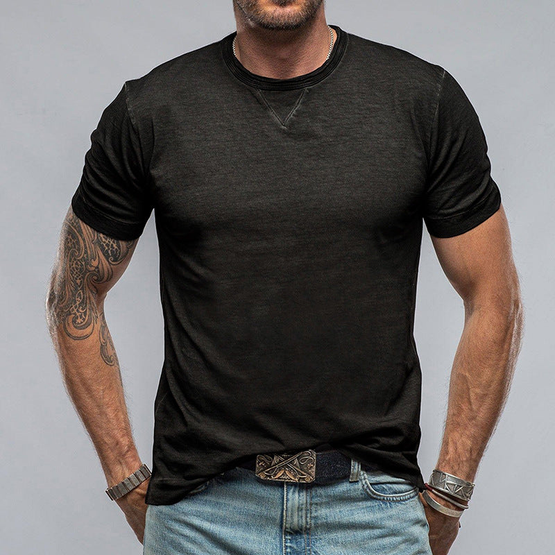 Men's Cotton Blend Relaxed Fit Crew Neck T-Shirt – Short Sleeve Casual Top for Everyday Wear 2