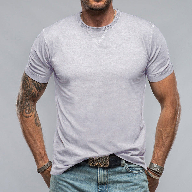 Men's Cotton Blend Relaxed Fit Crew Neck T-Shirt – Short Sleeve Casual Top for Everyday Wear 4