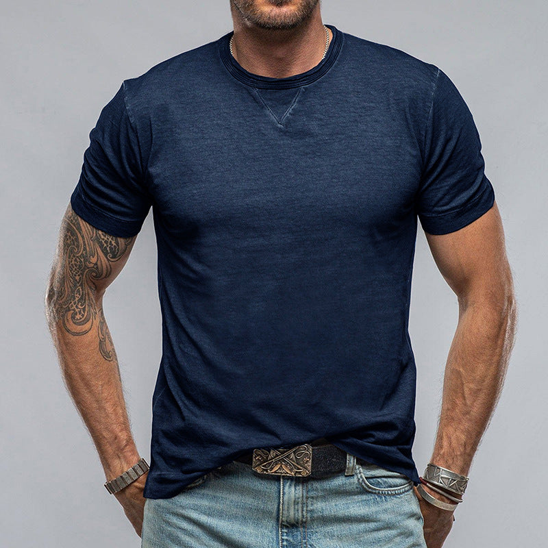 Men's Cotton Blend Relaxed Fit Crew Neck T-Shirt – Short Sleeve Casual Top for Everyday Wear 5